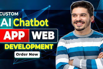 develop ai website, mobile app, saas platform and ai chatbot
