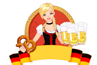 design eye catchy oktoberfest mascot logo with express delivery