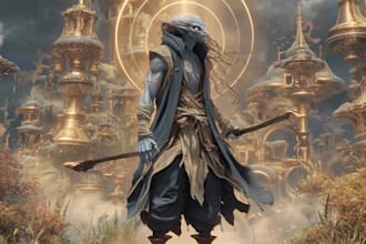 illustrate concept art, fantasy illustrations, and character designs