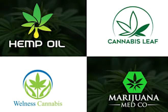 custom leaf logo design eco organic natural minimalist branding