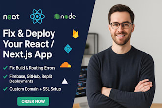 deploy ai website reactjs nextjs app to github vercel firebase replit cloudflare
