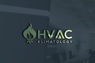 design a professional hvac, heating and cooling logo
