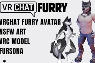 do custom furry avatar vrchat furry nsfw vrc model fursona