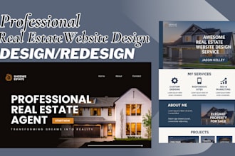 design real estate website redesign create realtor landing page lead generation