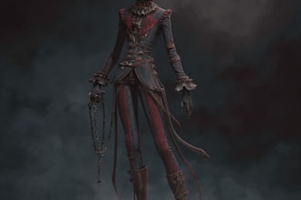 draw any kind of dark fantasy scary horror character