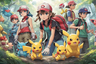 draw you as an anime character or cartoon hero or pokemon