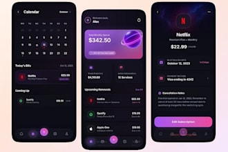develop subscription tracking app, bill reminder app, recurring expense app