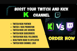 organically promote your twitch and kick to get real audience and monetization