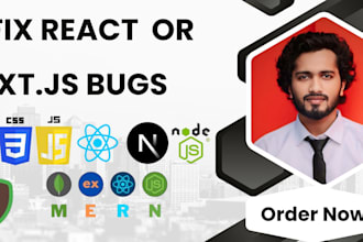 fix your react or  next js  or mern stack website bugs