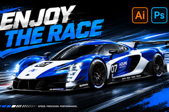 create professional racing car and sports car wrap designs