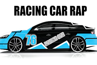 create a professional racing car wraps, or sports car wraps designs