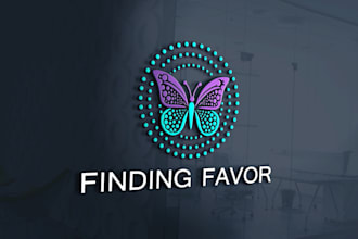 design a unique butterfly logo with a soft touch