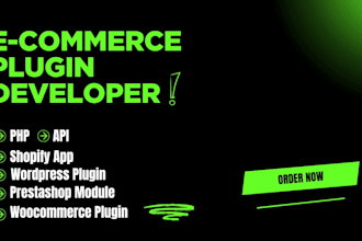 develop and debug woocommerce plugins, shopify apps, prestashop modules, API PHP