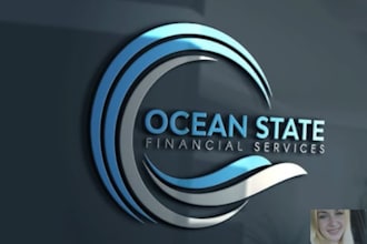 design unique ocean wave logo with a clean look