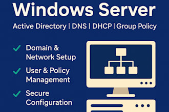 configure active directory with 100 users and gpos
