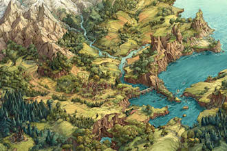do fantasy map illustration for map