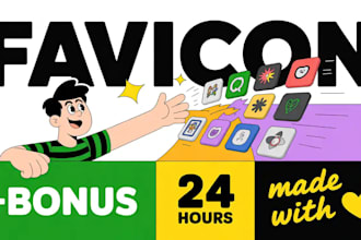 design professional favicon for your website or brand