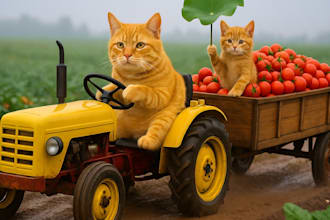 create realistic ai animation cat story video, ai cat videos for youtube