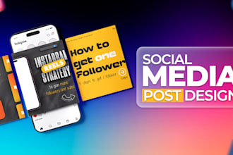 design instagram, facebook posts and banner ads