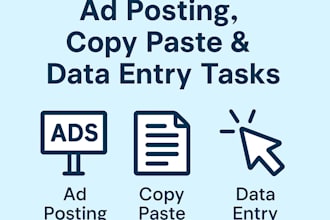 do accurate data entry, form filling and copy paste tasks