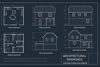 expertly draft 2d floor plans, blueprints and dwg conversions