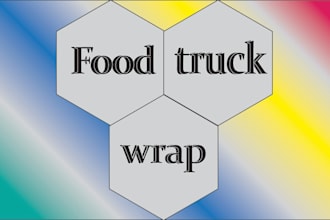 design food trailer, food truck, vehicle, van, bus and semi wrap design