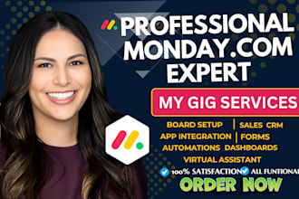 be monday crm expert, make com or zapier for monday automation, monday workflow