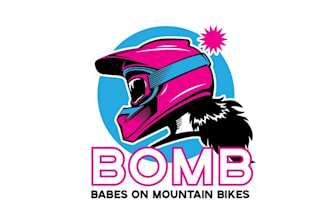design best quality female mountain biking logo
