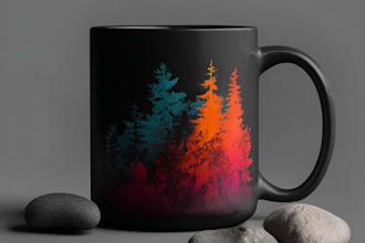make amazing typography and custom coffee mug design