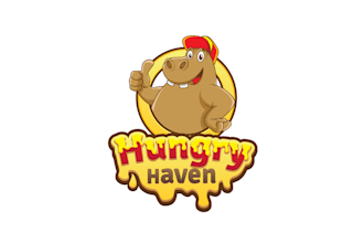 design unique hungry haven food challenge app logo