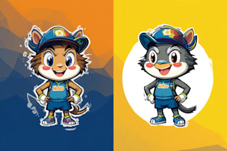 design and illustrate a vector cartoon character or mascot