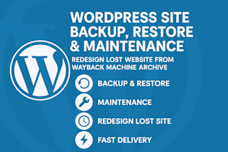 backup restore maintenance lost website redesign archive