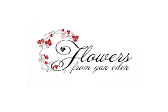 design natural flowers farm logo