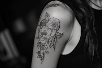 create your dark and gothic custom tattoo design and