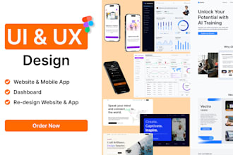 do product web, app and dashboard UI UX design in figma