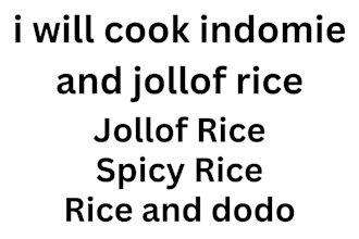 cook jollof rice indomie vegetable stew with spicy menu
