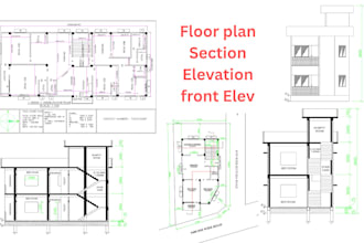 create professional 2d autocad house floor plans