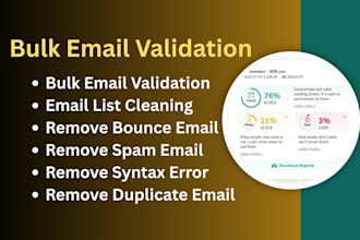 do bulk email validation, verification and list cleaning