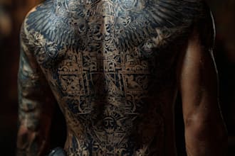 create a profesional tribal tattoo design