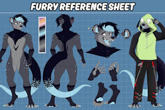 draw furry ref sheet art nsfw furry reference sheet fursona anthro ref sheet oc