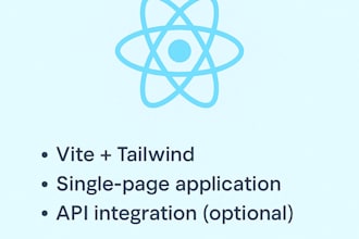 build a responsive react web app using tailwind CSS