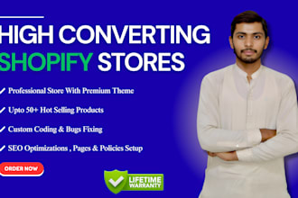 setup profitable shopify website or shopify store design