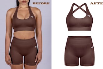 do ghost mannequin, symmetrical neck join, colothing and wrinkle remove service