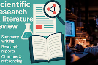 do scientific research, literature and summary writing