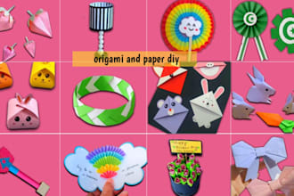 make diy origami, paper crafts and clay art youtube video