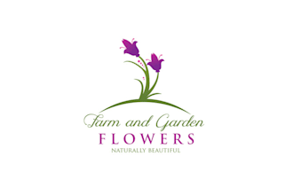 design pictorial flower growing business logo