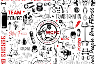create custom hand drawn doodle wall art for your space