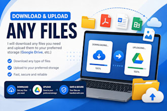 download, organize, and upload your files