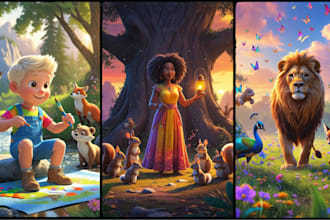 illustrate children story book illustration, children story, book illustration