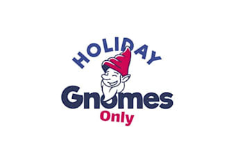 design sustainability holiday gnomes only logo